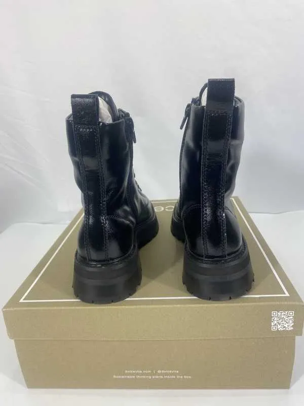 RANIER BOOTS MIDNIGHT CRINKLE PATENT - re:vita