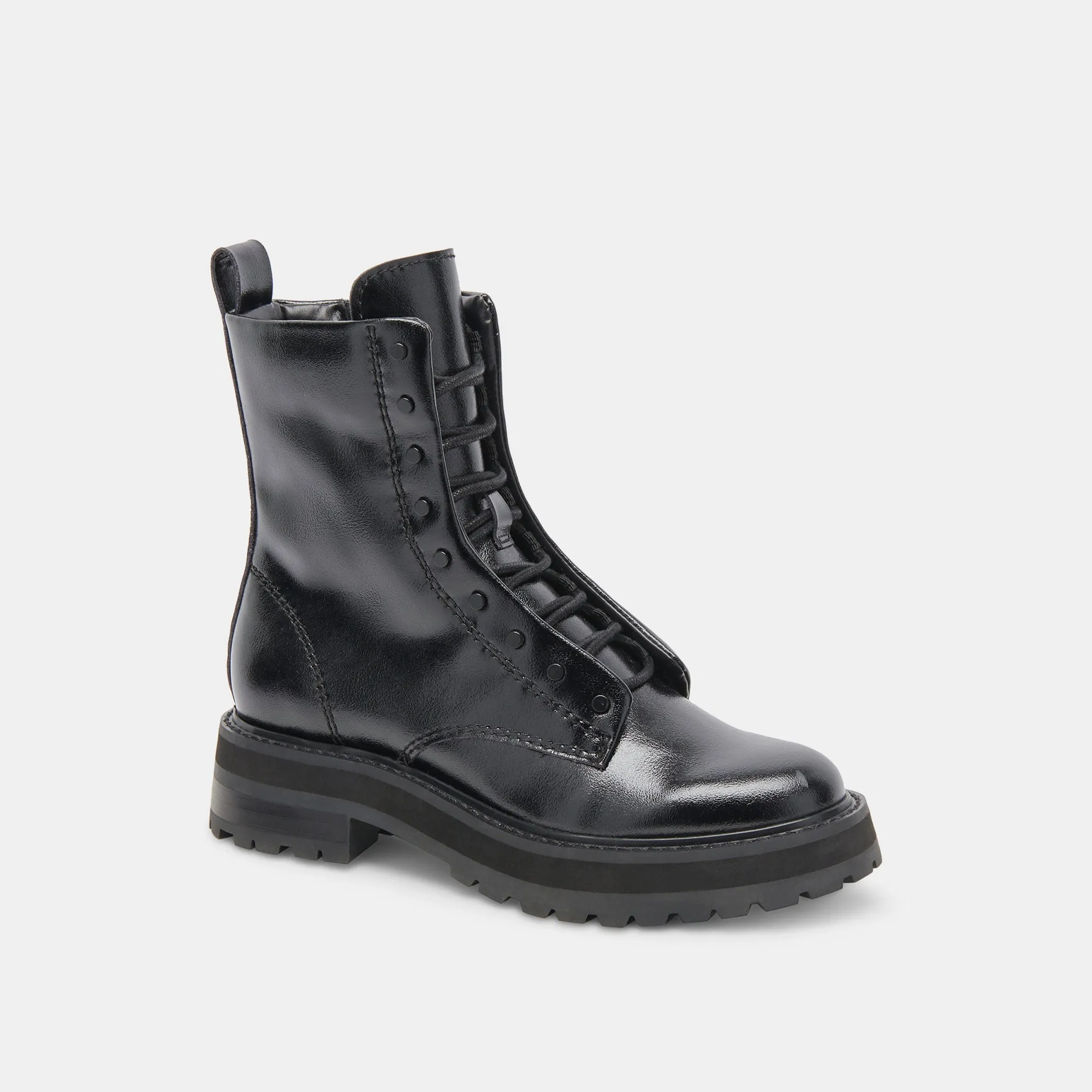 RANIER BOOTS MIDNIGHT CRINKLE PATENT - re:vita