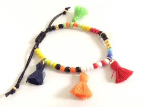 Rasta Bracelet - Bohemian Jewelry Tassel Bracelet