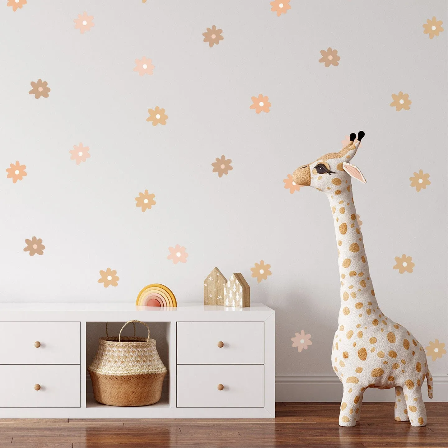 Retro Whimsy Daisy Wall Decals