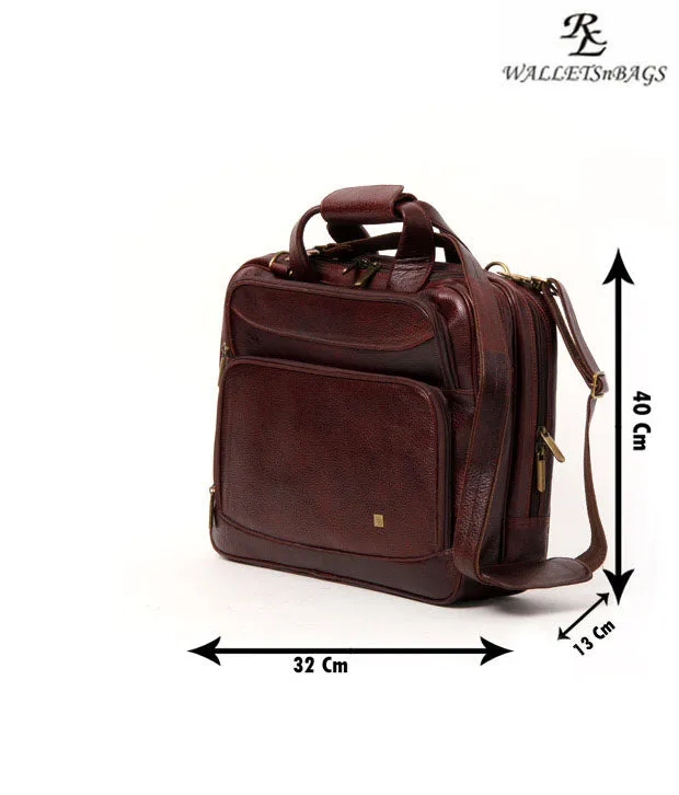 RL Leather Laptop Messenger Office 16inch Bag for Men