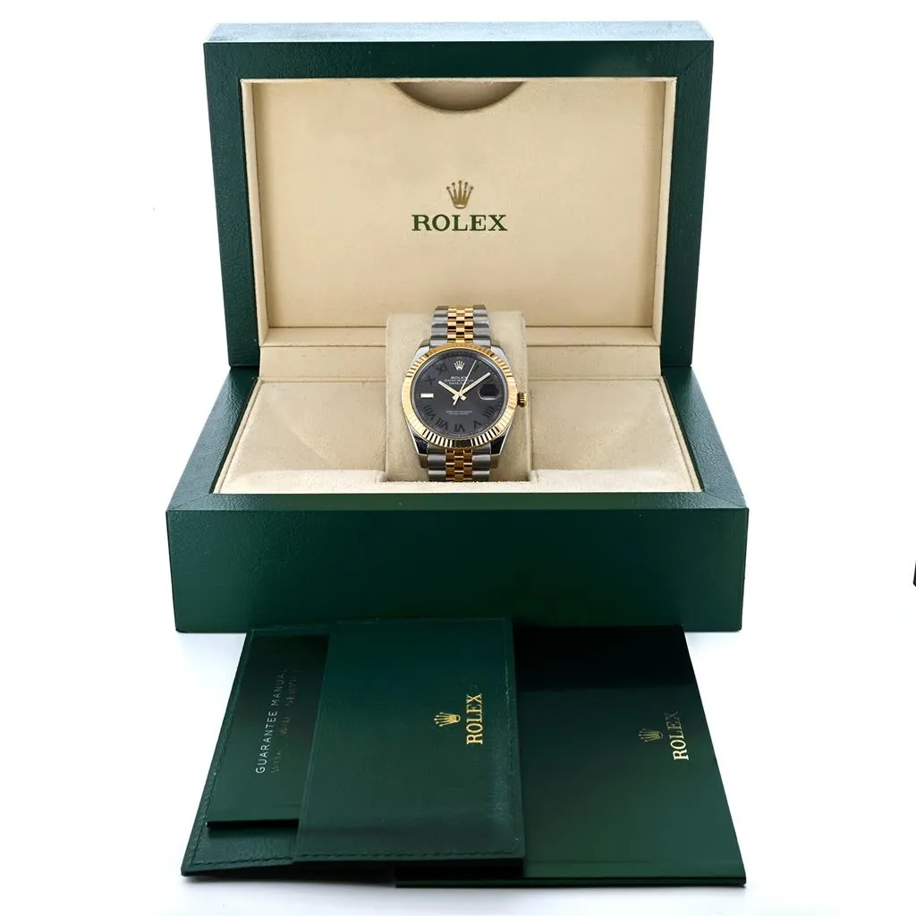 Rolex 41mm Datejust, Wimbledon, Gray Dial, Jubilee - 126333