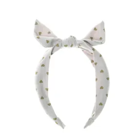 Scattered Hearts Knot Bow Headband