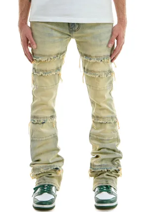 Skinny Flare Stacked Jeans For men