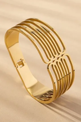 Spring Hinge Bangle Waterproof Stainless Steel