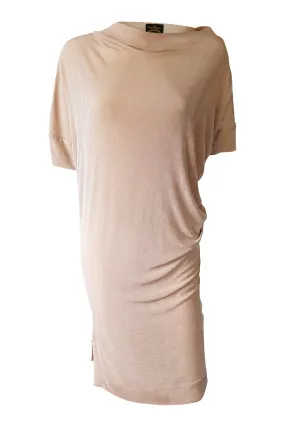 VIVIENNE WESTWOOD Anglomania Ballet Pink Glitter Draped Dress (XS)