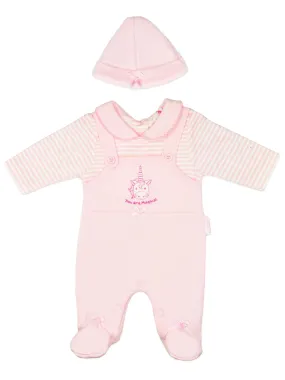 'You Are Magical' Unicorn Dungarees & Hat Set